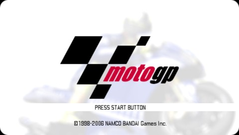 MotoGP title screen for PSP